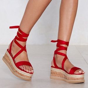 Nasty Gal Platform Cork Espadrille